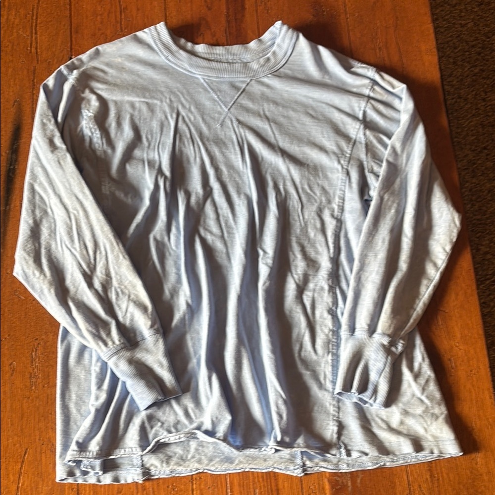 Light Blue Long Sleeve Shirt Oversized